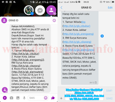SMS Undangan Training Grabbike SMS Undangan Training Grabbike