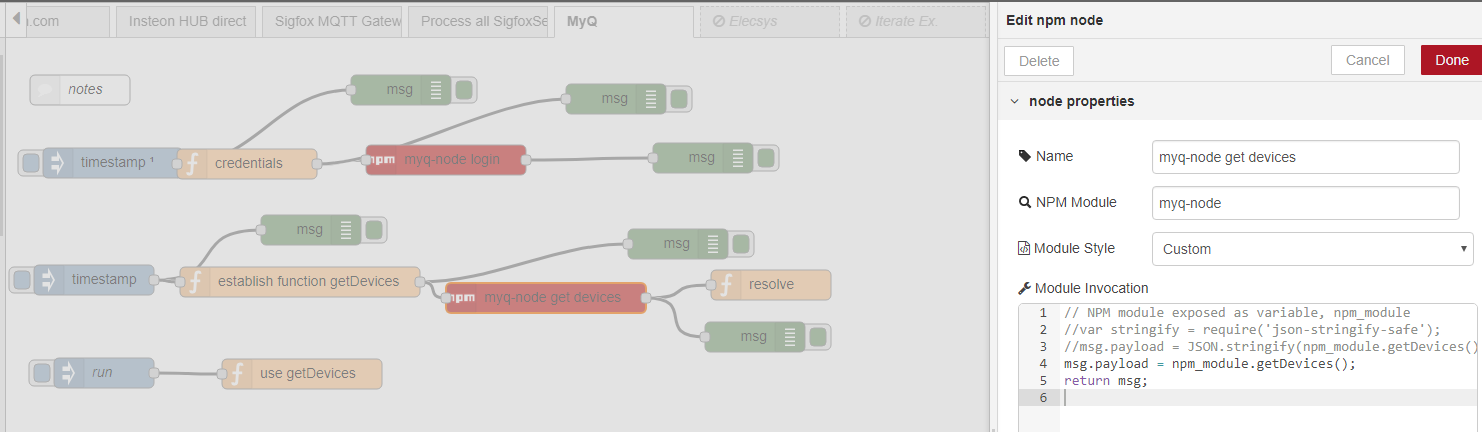 Anyone aware of how to get myq-node to work in Node-RED using node -red-contrib-npm? · Issue #1 · NerdyRedPanda/myq-node · GitHub
