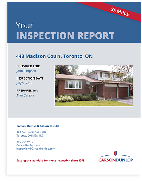 Comprehensive Home Inspection Reports | Carson Dunlop Home Inspection