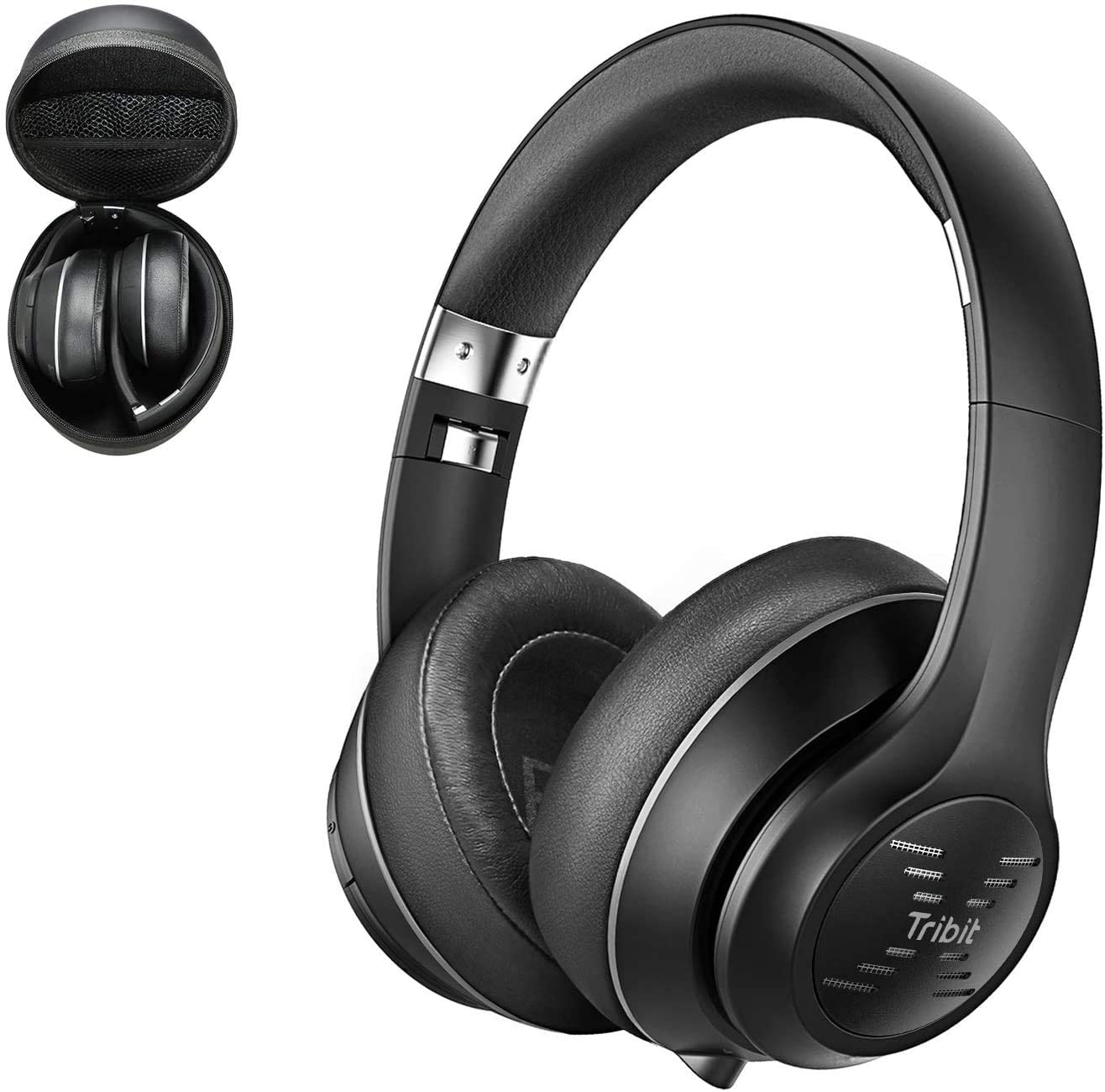 Amazon.com: Tribit XFree Tune Bluetooth Headphones Over Ear - Wireless  Headphones Noise Cancelling, Hi-Fi Stereo Sound with Rich Bass, Built-in  Mic, Soft Earmuffs - Foldable Headset, 40 Hrs Playtime, Black : Electronics